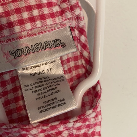 Youngland Seersucker Embroidered Watermelon Dress - Picture 4 of 5